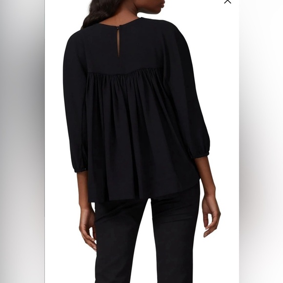 Rochas Black Camica Penny Keyhole Back Women 38/8/Medium Quarter Sleeve Blouse - Picture 13 of 13